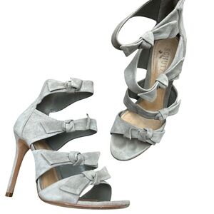 SCHUTZ Women's Light Gray Suede Heels